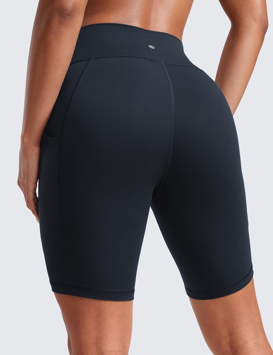 CRZ YOGA Women's Butterluxe Buttery Soft Biker Shorts Side Pockets 3'' / 5'' / 8'' - High Waisted Workout Yoga Shorts