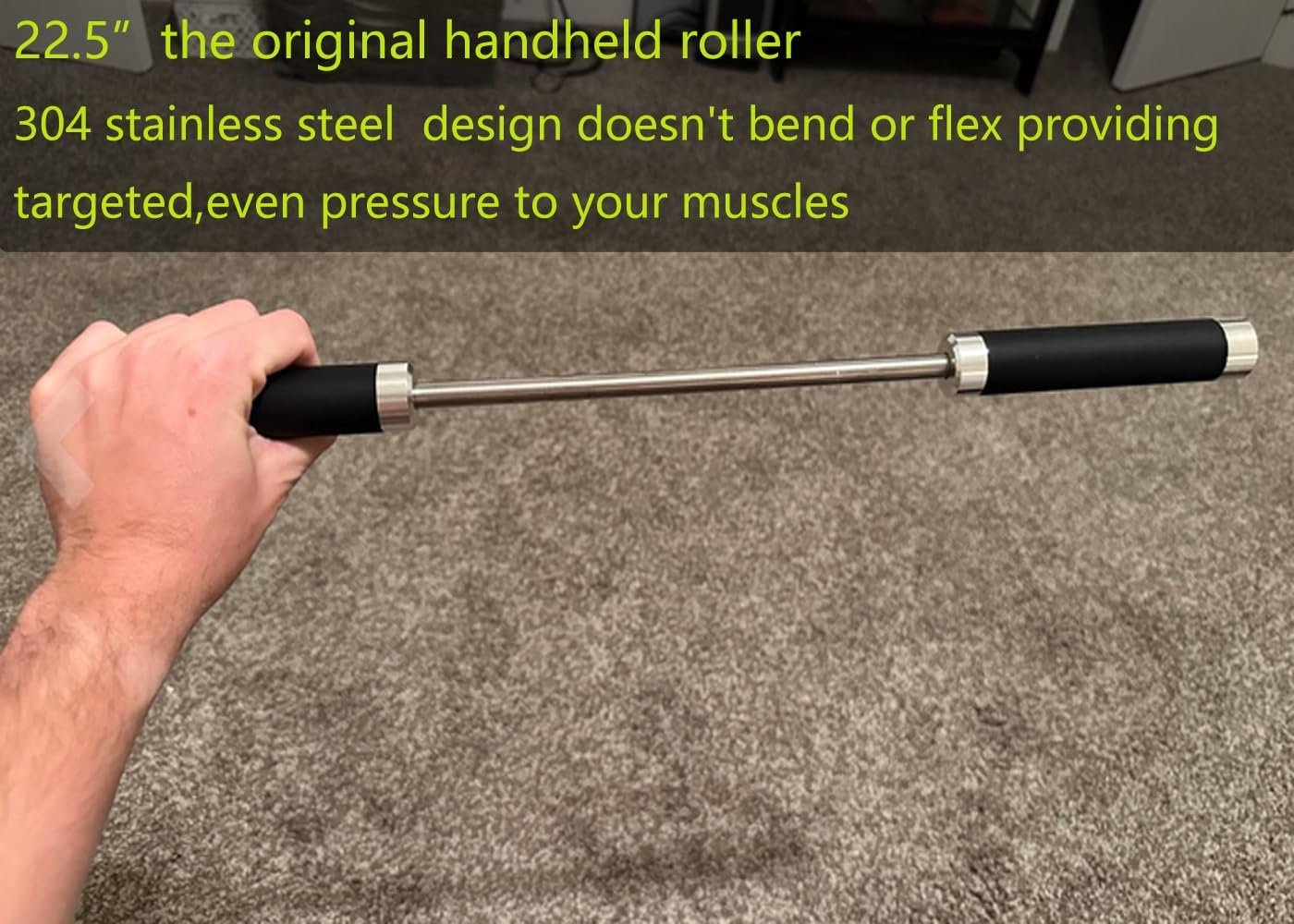 GYX COELE 22.5" Deep Roller Myofascial Massage Stick for Athletes Body Massage for Deep Tissue assage Stick Roller for Muscle, Back, Legs(long stick)