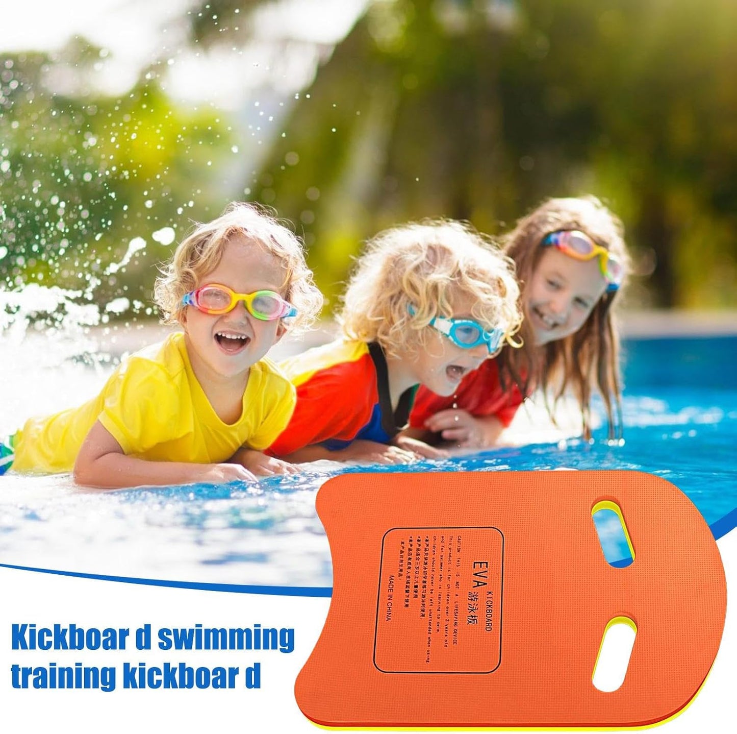 Swimming Training Board, Safety U Shape Flotation Device, Non-Slip Floating Water Exercise Gear for Fitness Lessons Pool Workout Beach Learning Swim Practice, Blue, 45x29x2.8cm