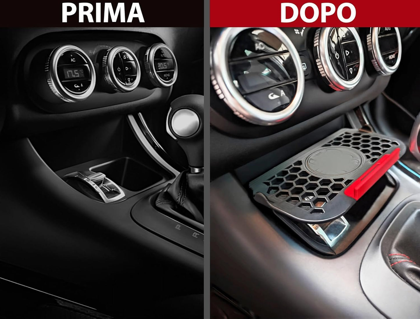 Mobile Phone Holder for Alfa Romeo Giulietta Compatible Over DNA Housing Smartphone Compartment (Red)