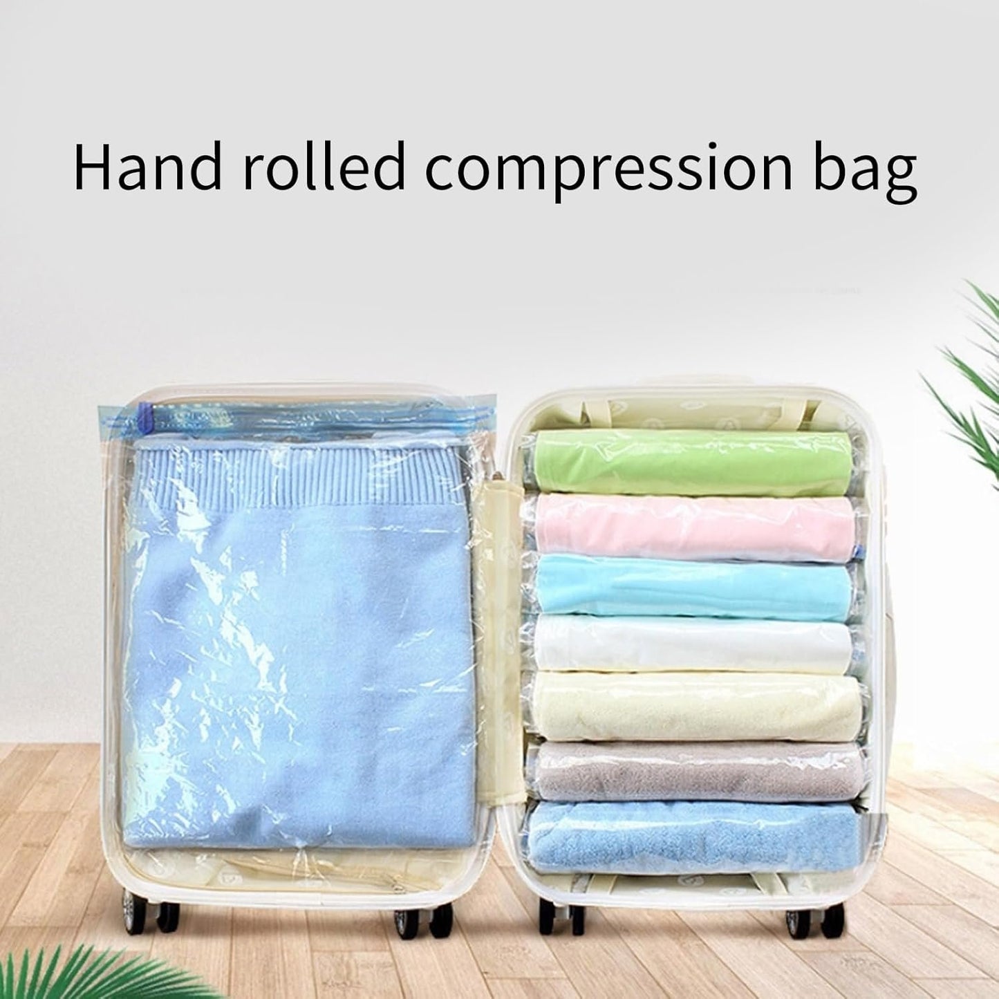 1/5/8Pcs Travel Essential Compression Bags Travel Vacuum Packing Space Saver Bags For Travel Essential Organization Solution