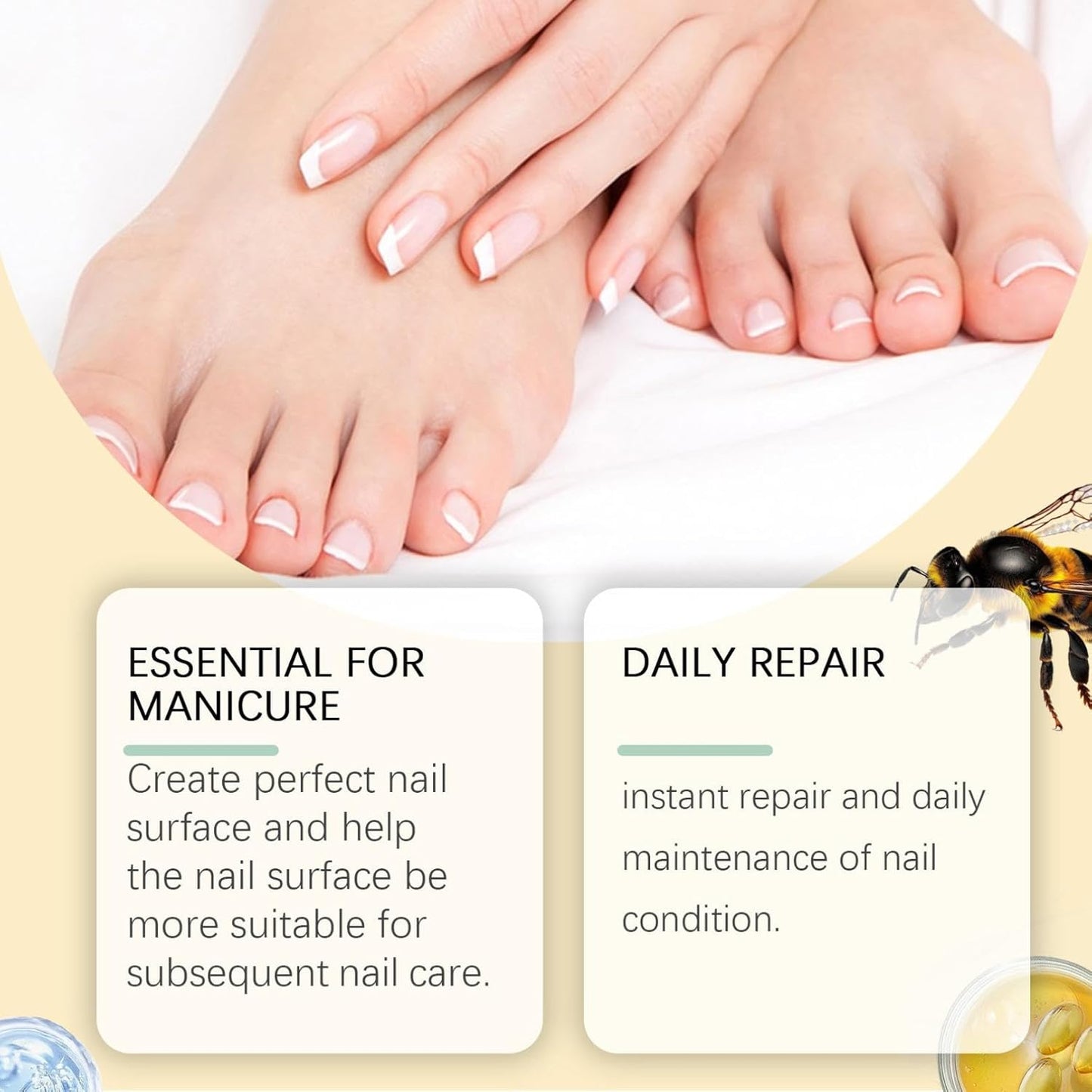 2ml Nail Care Fluid, Strengthen Nails, Smoothes Roughness, Quick Absorption, Long-Lasting Protection(2 Pack)