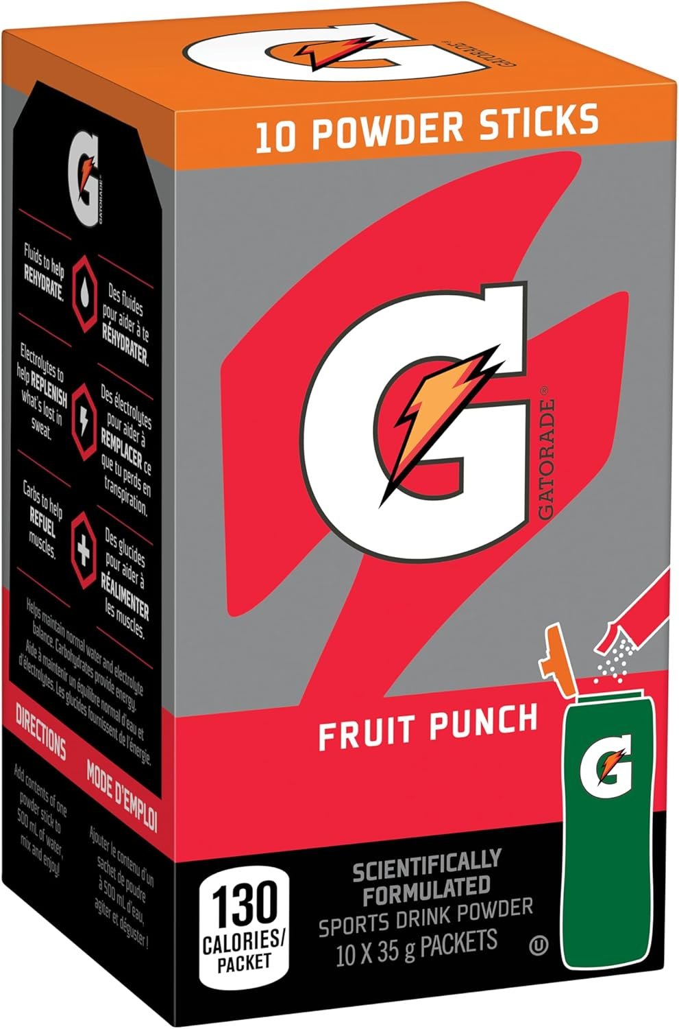 Gatorade Powder Fruit Punch 10 x 35g