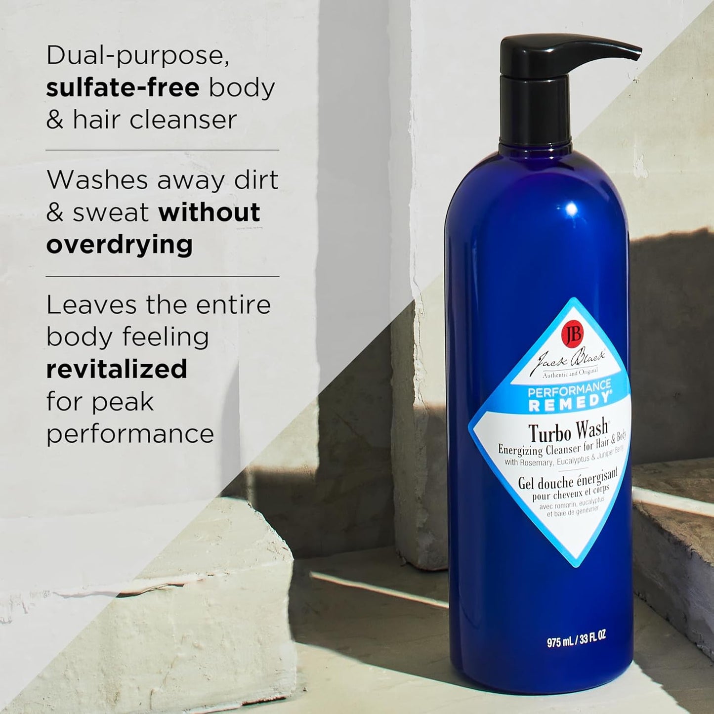 Jack Black Turbo Wash Energizing Cleanser for Hair & Body Mens Hair & Body Wash Set, Mens Cleanser, Facial Body Cleanser