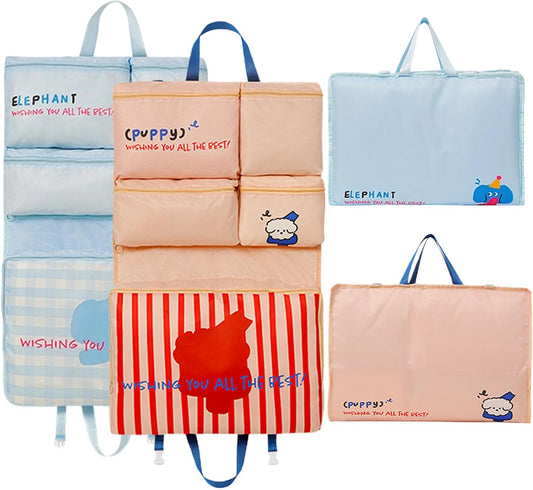 Underwear Storage Organizer, Bra Socks Travel Pouch, Foldable Packing Cube, 17.72x29.13 Inches for Suitcase Closet Dorm Hotel Daily Use, Ideal for Women, Girls, Teens, and Students