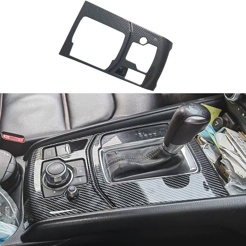 AOKIO Interior Center Console Gear Shift Panel Cover Trim for Mazda CX5 CX-5 Accessories 2017 2018 2019 2020 2021 2022 2023 2024 2025 (for Automatic Transmission)