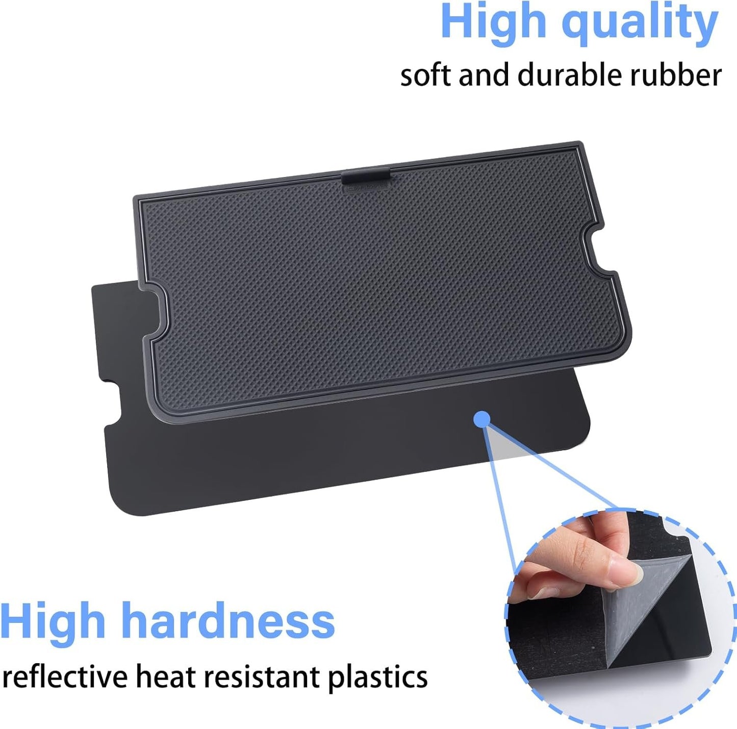 Center Console Compartment Cover for Ford F150 Accessories 2021-2024 2025/Lightning XLT 2022-2024 Interior Hidden Panel Secret Pocket Lid USB Hole (Fits into The Open Pocket in Front of The Shifter)