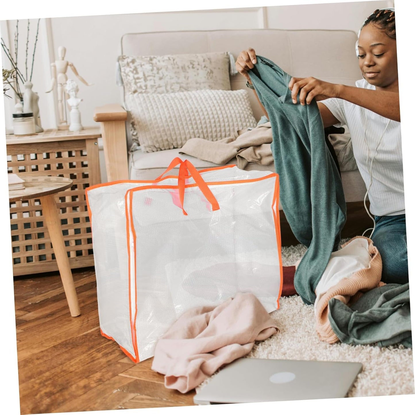 BESPORTBLE Large Capacity Quilt Packing Bag Storage Bag for Clothes Bedding and Pillows Versatile Organization for Home Travel and Moving