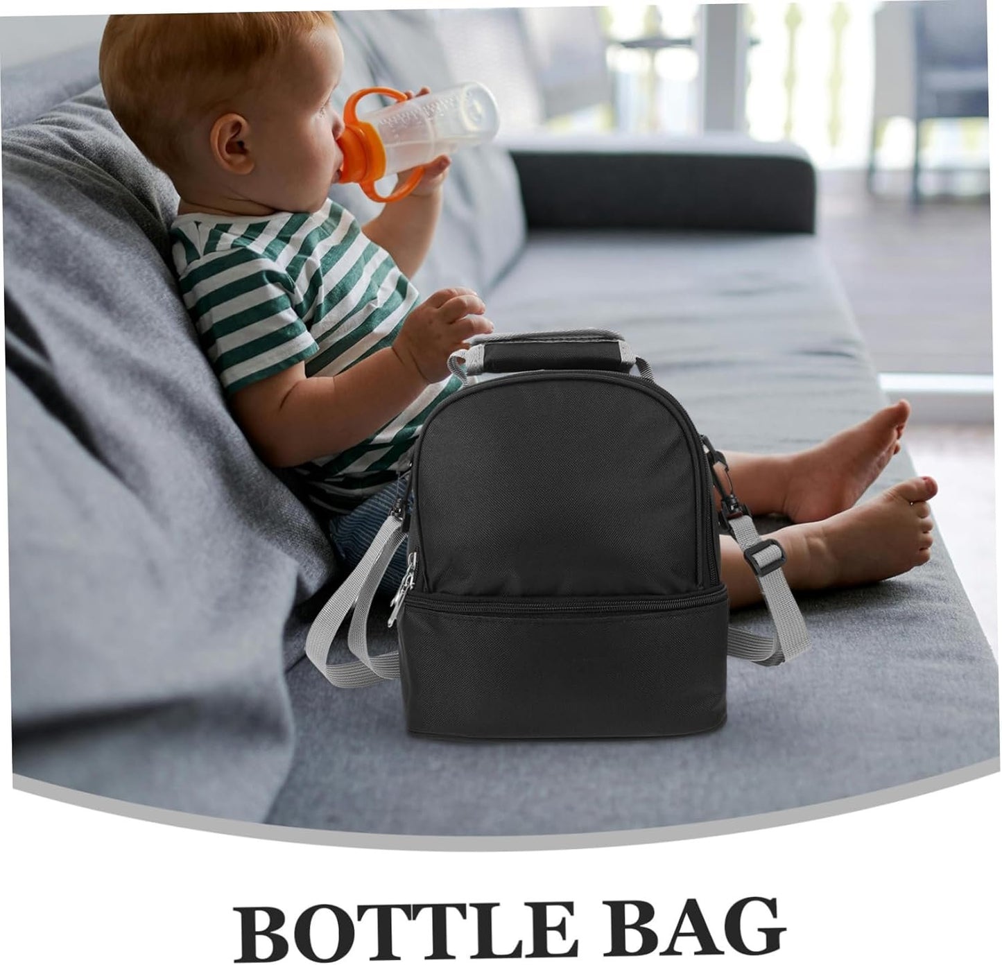 CORHAD Insulated Bottle Bag Lightweight Milk Bottle Carrier Zipper for Travel Outdoor Activities and Daily