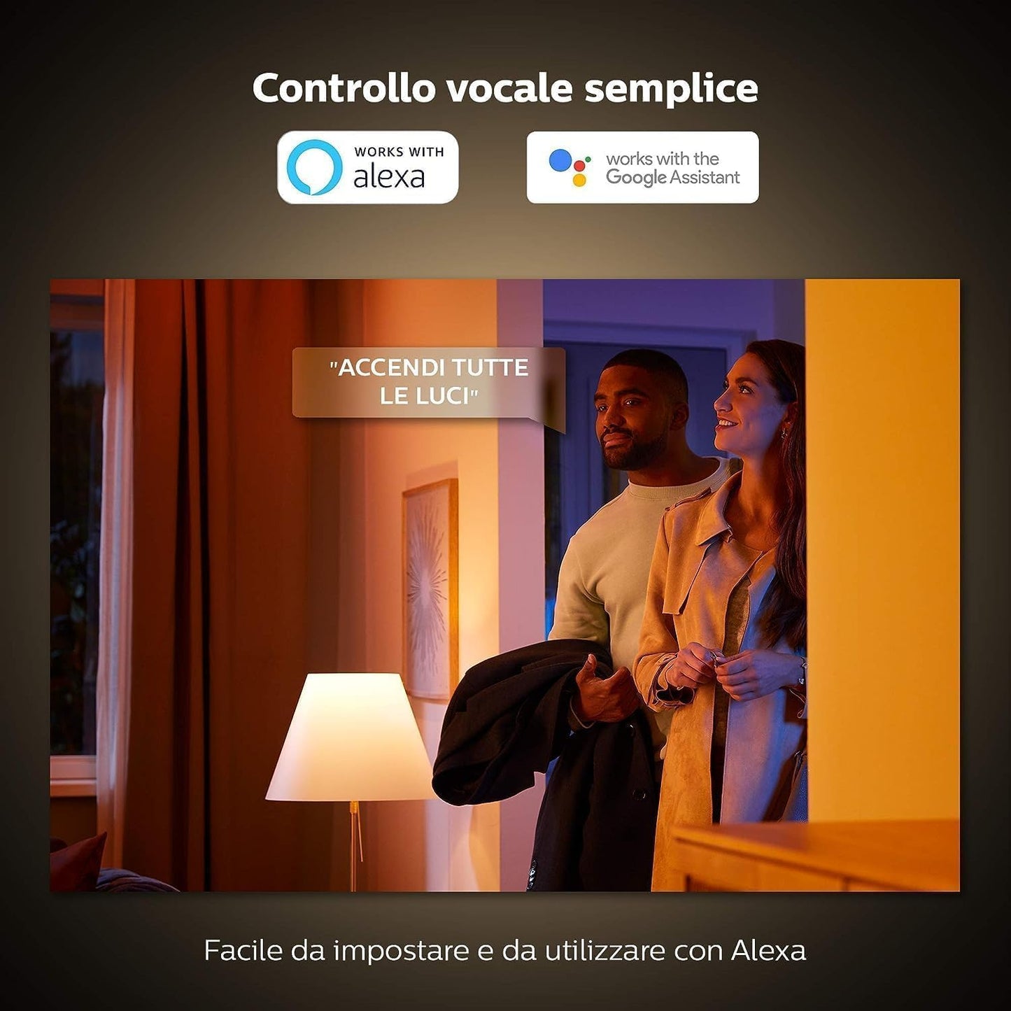 Philips Hue White E27 Smart LED Bulb, 15.5 W, White or Coloured Light, Dimmable, Bluetooth Control and Hue App, Works with Alexa, Google Assistant and Apple HomeKit