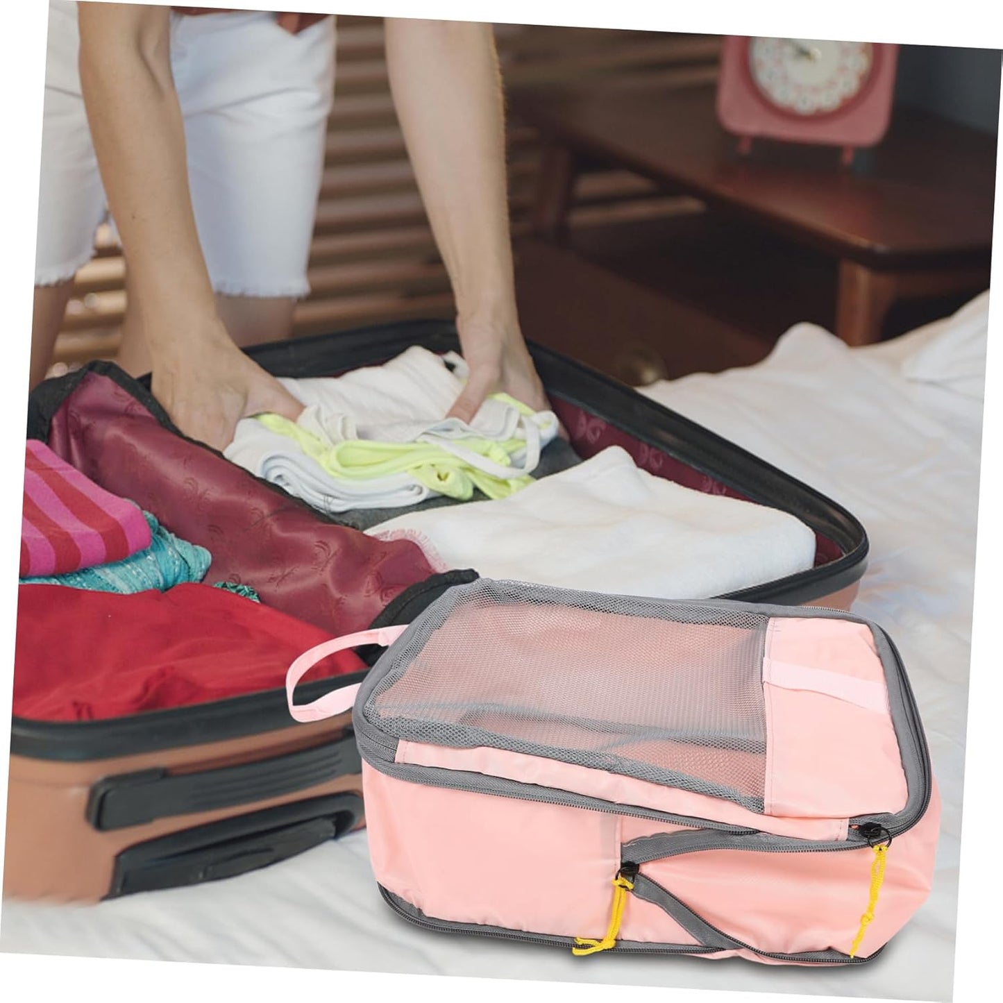 minkissy 3pcs Travel Packing Organizers Lightweight Compression Bags for Clothes Shoes and Underwear Storage Durable for Luggage Organization