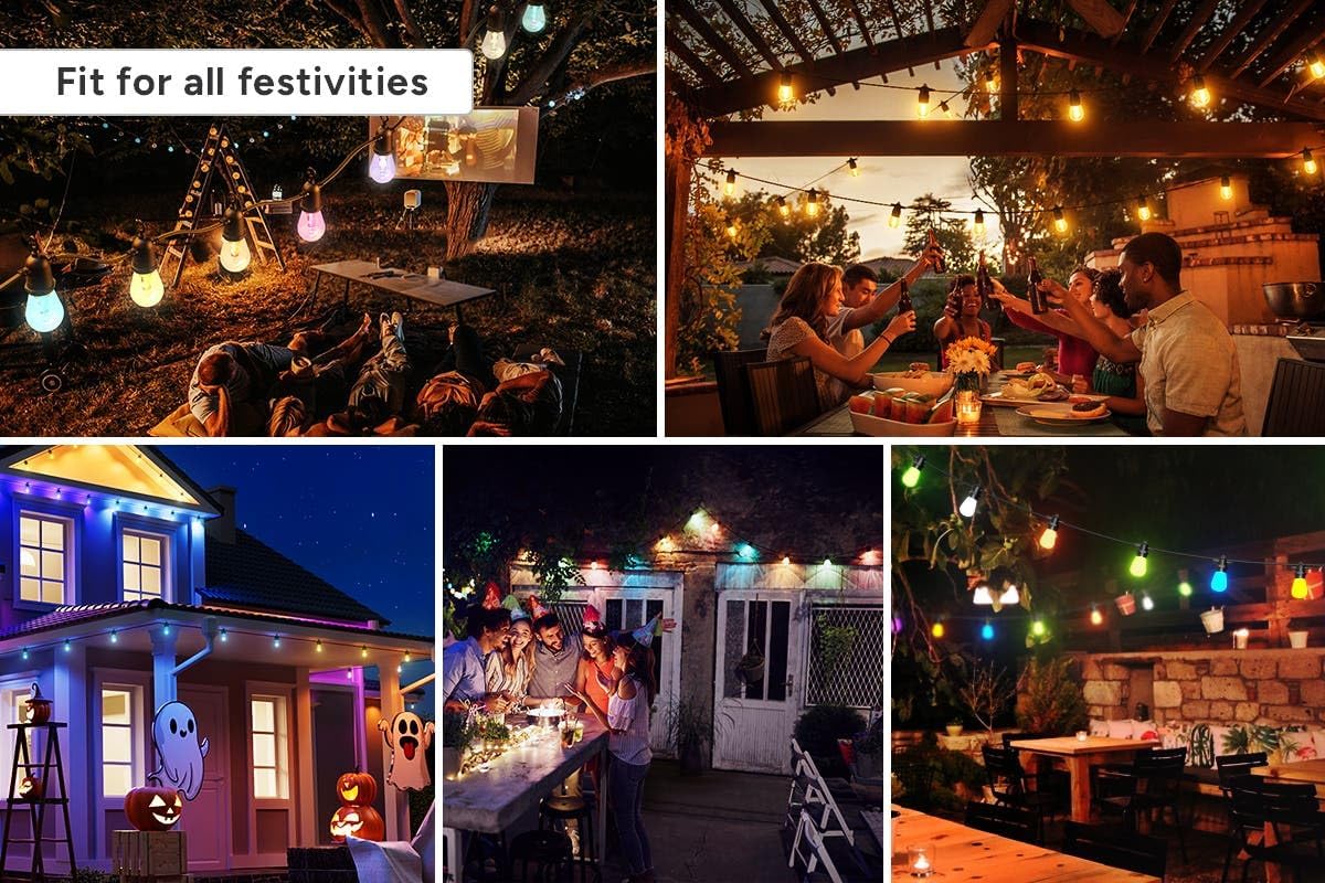 Kogan SmarterHome™ RGBICW Festoon Lights (15m) - KASMFSTN15A