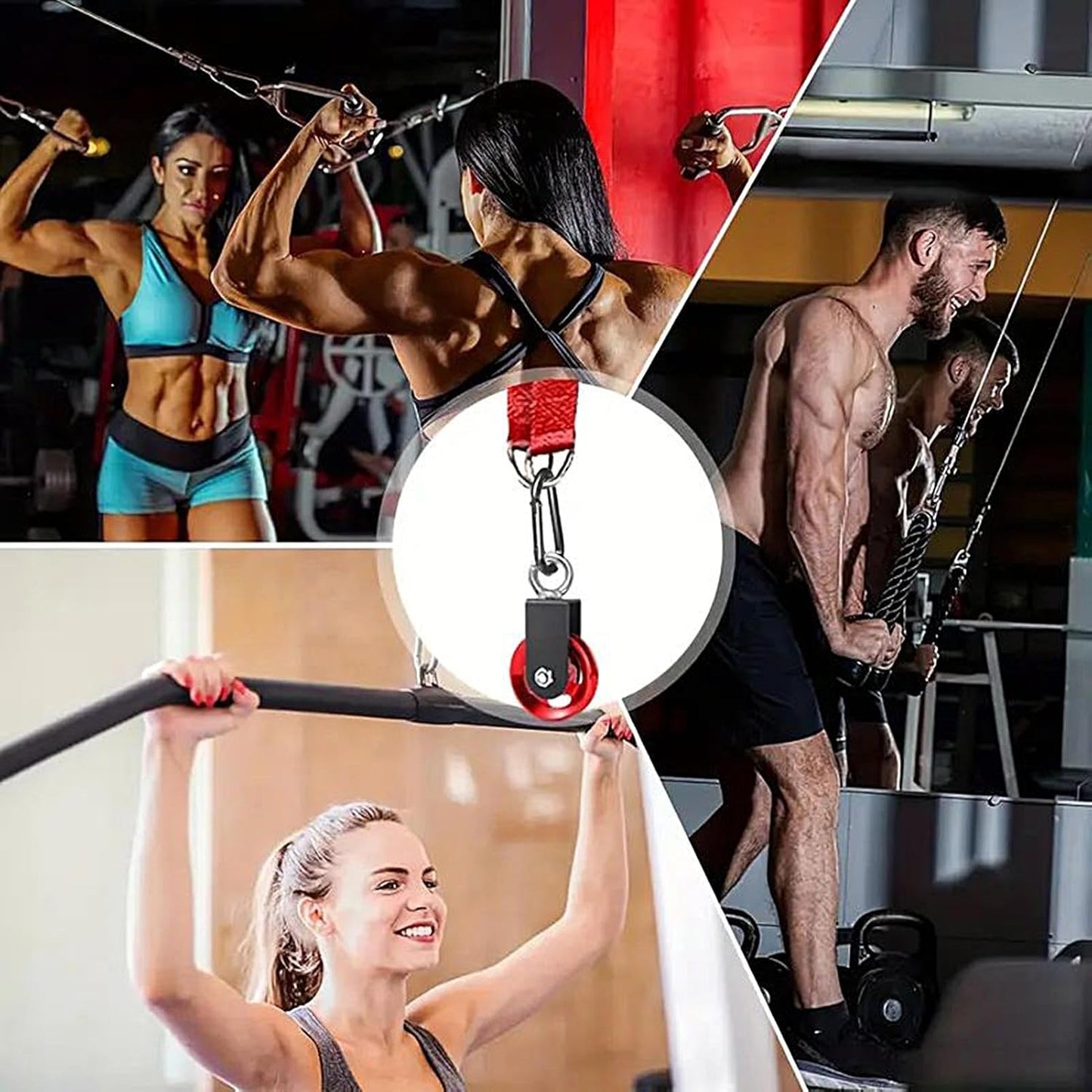 Pulleys for Lifting, Heavy-Duty Storage Pulley, Smooth Load-Bearing System, Quick-Release Workout Gear, Multifunctional Design, for Garage Home Gym, Marine Equipment Handling