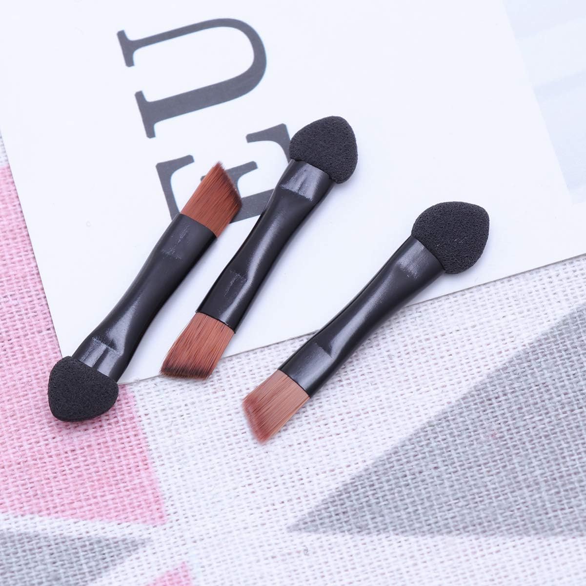 20 Pezzi pennello per ombretto spugnetta per il trucco degli occhi occhio di trucco mini makeup brush set accessori make up ombretto occhi ombretti occhi pennello per sfumare Black Didiseaon