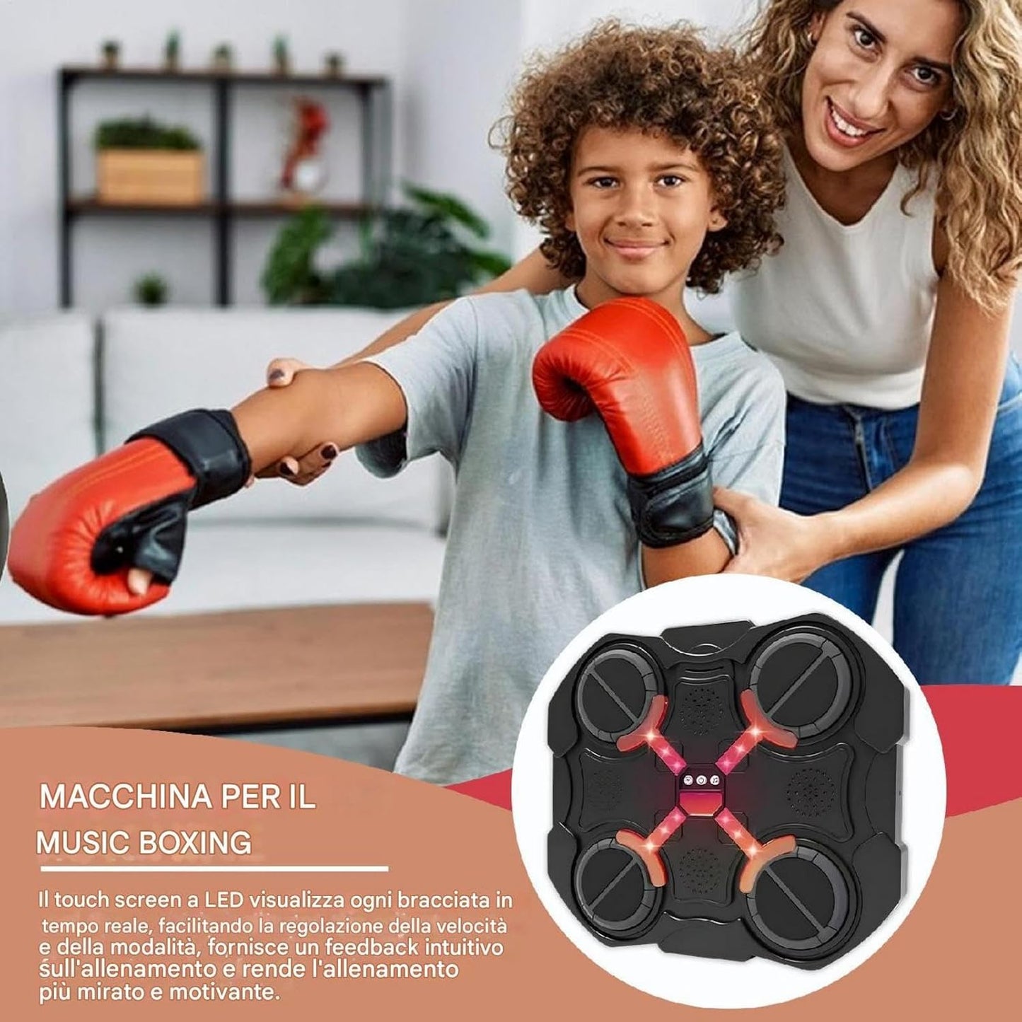 Music Boxing Machine, LED Touch Screen Boxing Target, Wireless Boxing Equipment, Smart Boxing Workout Gear, Adjustable Punching Target, Home Gym Boxing Machine, Office Fitness Equipment