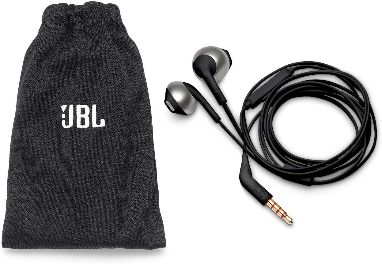 JBL Tune 205 Wired In-Ear Headphones with One-Button Remote/Mic - Black