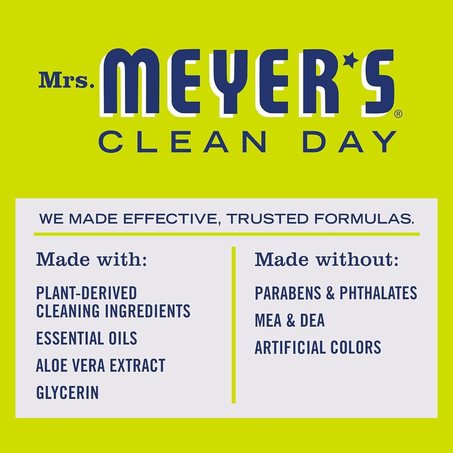 Mrs. Meyer's Clean Day Dish Soap Refill, Cruelty Free Dishwashing Liquid, Lemon Verbena Scent, 1.4 Liter Refill for Dish Soap Bottle