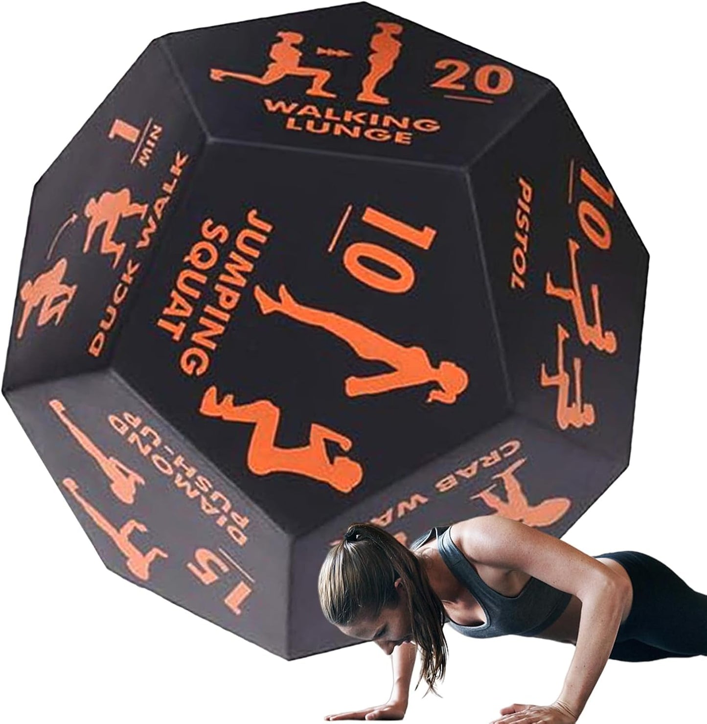 Workout Dice, Fitness Dice Game, 4.72x3.94x3.94 inches Multi Functional Home Workout Gear, User Friendly, Yoga Exercise Cubes for Gym, Outdoor, Travel, and Team Sports