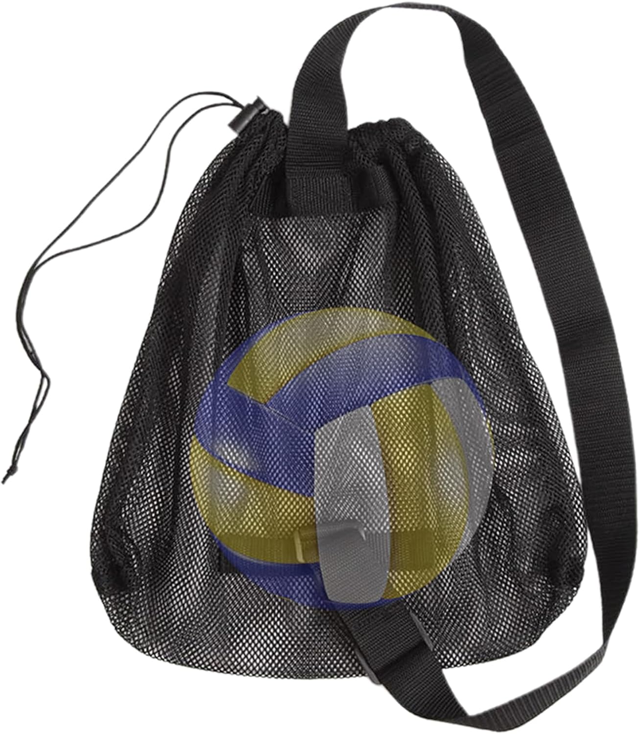 Uonguon Soccer Bag, Sports Equipment Storage Organizer, 16.14x14.57x1.97 Inches Mesh Pouch with Shoulder Strap, Lightweight Sling Design for Gym, Workout, Beach, Pool, Men Active Gear