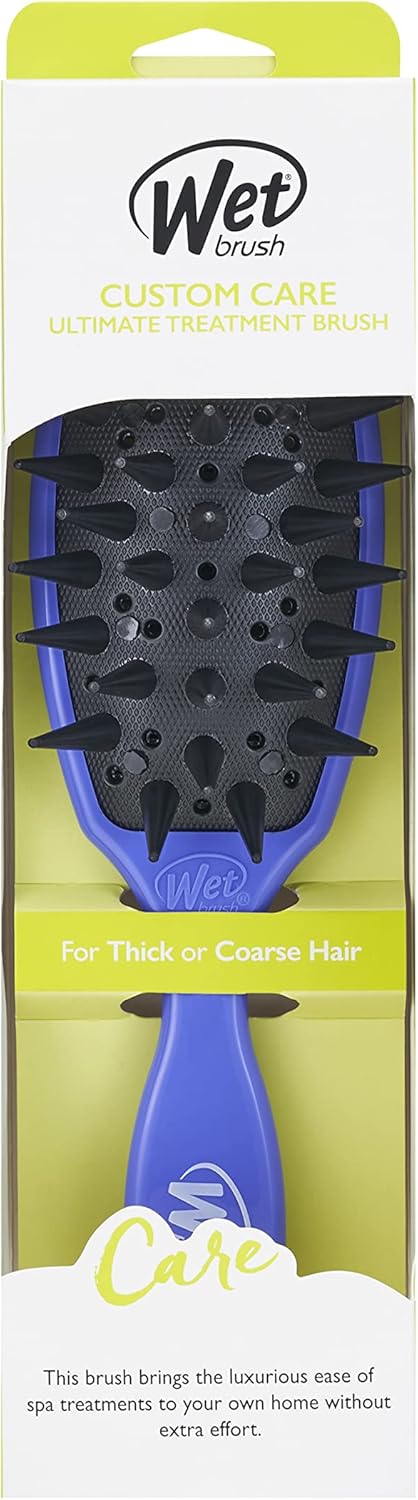 WetBrush Custom Care Treatment Brush to Evenly Distribute Product, Helps Reduce Shedding and Breakage, with Added Drainage Holes, For All Hair Types, Purple