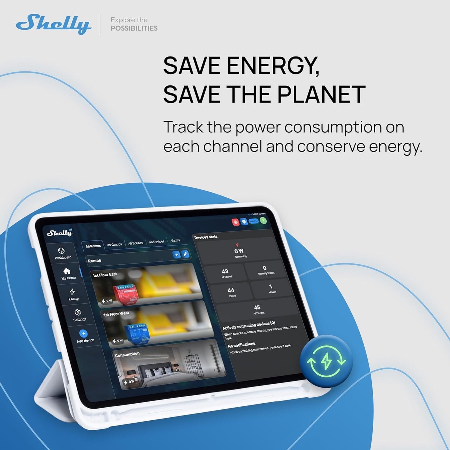 Shelly Plus 2PM, WiFi & Bluetooth 2 Channels Smart Relay Switch with Power Metering, Home Automation, Roller Shutters, Remote Control, Alexa & Google Home, iOS Android App