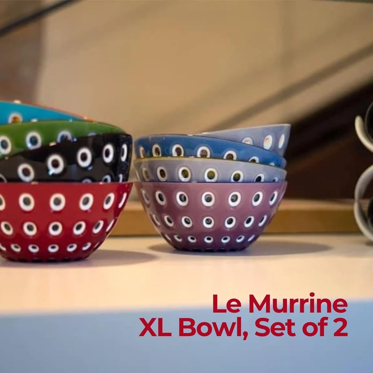 Guzzini Set of 2 Bowls 12 cm Le Murrine