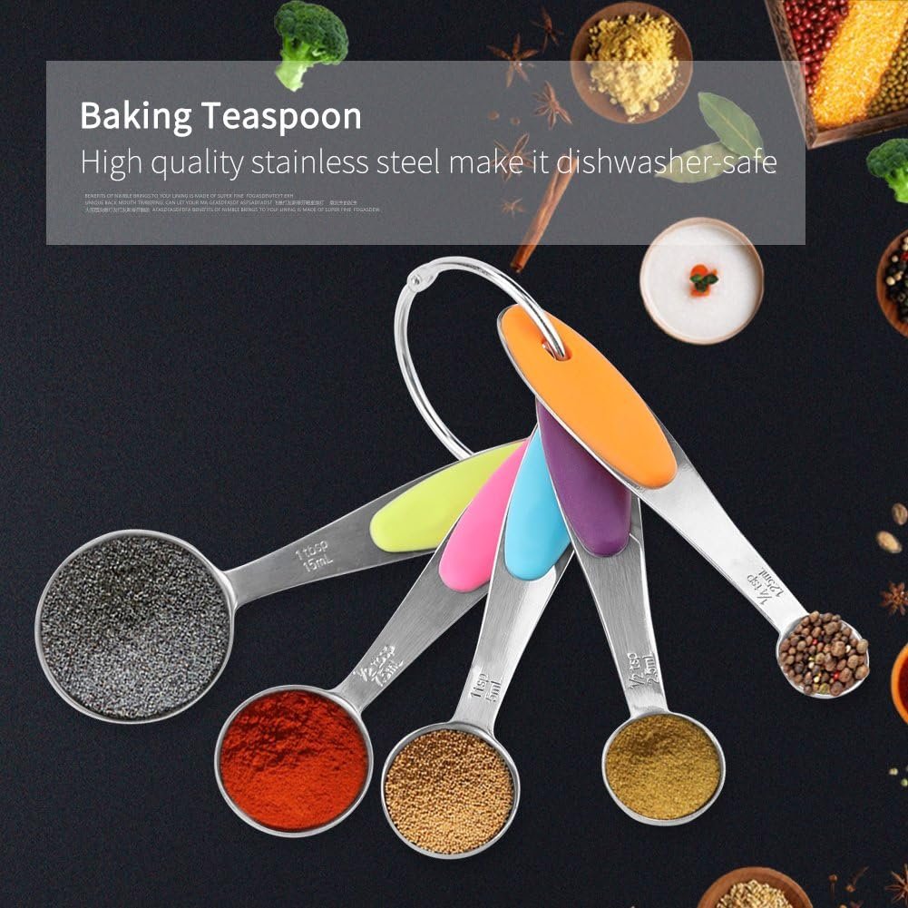 Set di Misurini E Cucchiai da 10 Pezzi in Acciaio Inossidabile, Cucchiaino da Cucina Per Utensili da Cucina, Gadget da Cucina Per Cucinare al Forno
