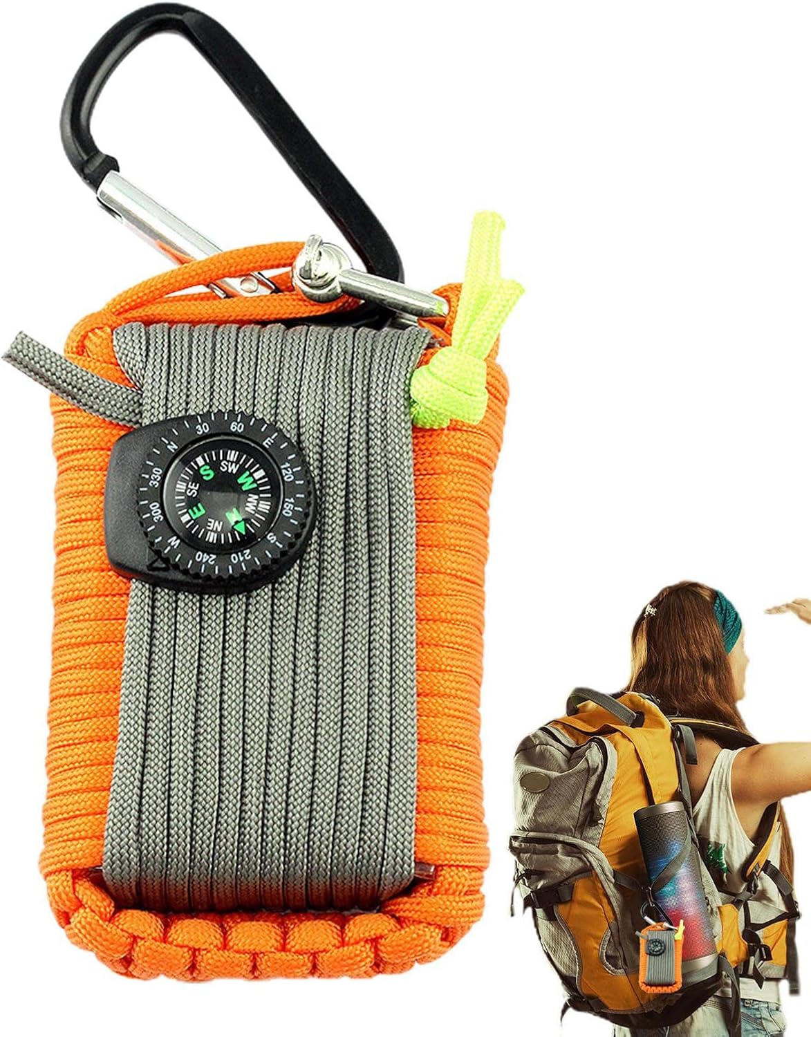 Camp Survival Kit | Survival Gear Equipment Tools - Hunting Fishing includes Saw, Paracord, Pin, Return Pin, Hiking Buckle Etc Shwing