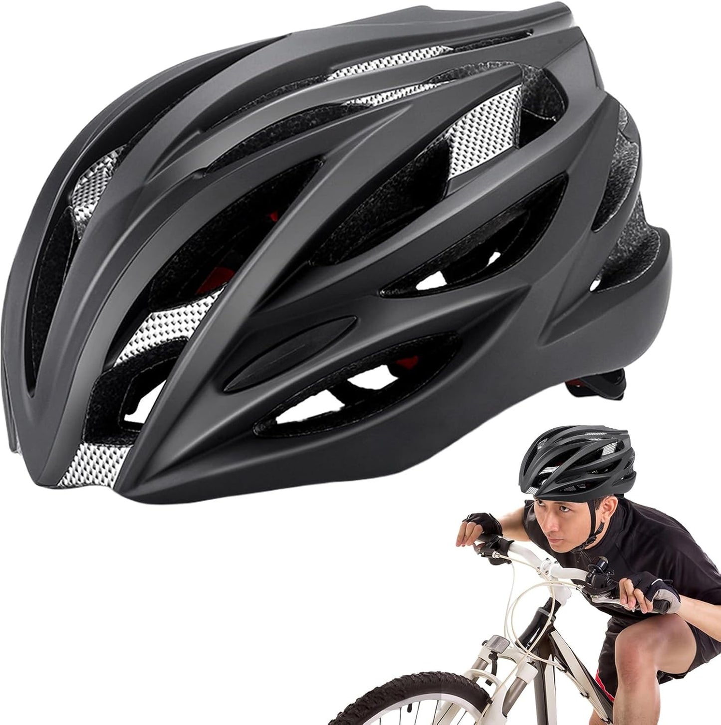 Riding Safety Hat, Motorcycle Bike Gear, Full Coverage Adjustable Fit Breathable Protective Lightweight for Travel Outdoor Road Trip Sports Hiking