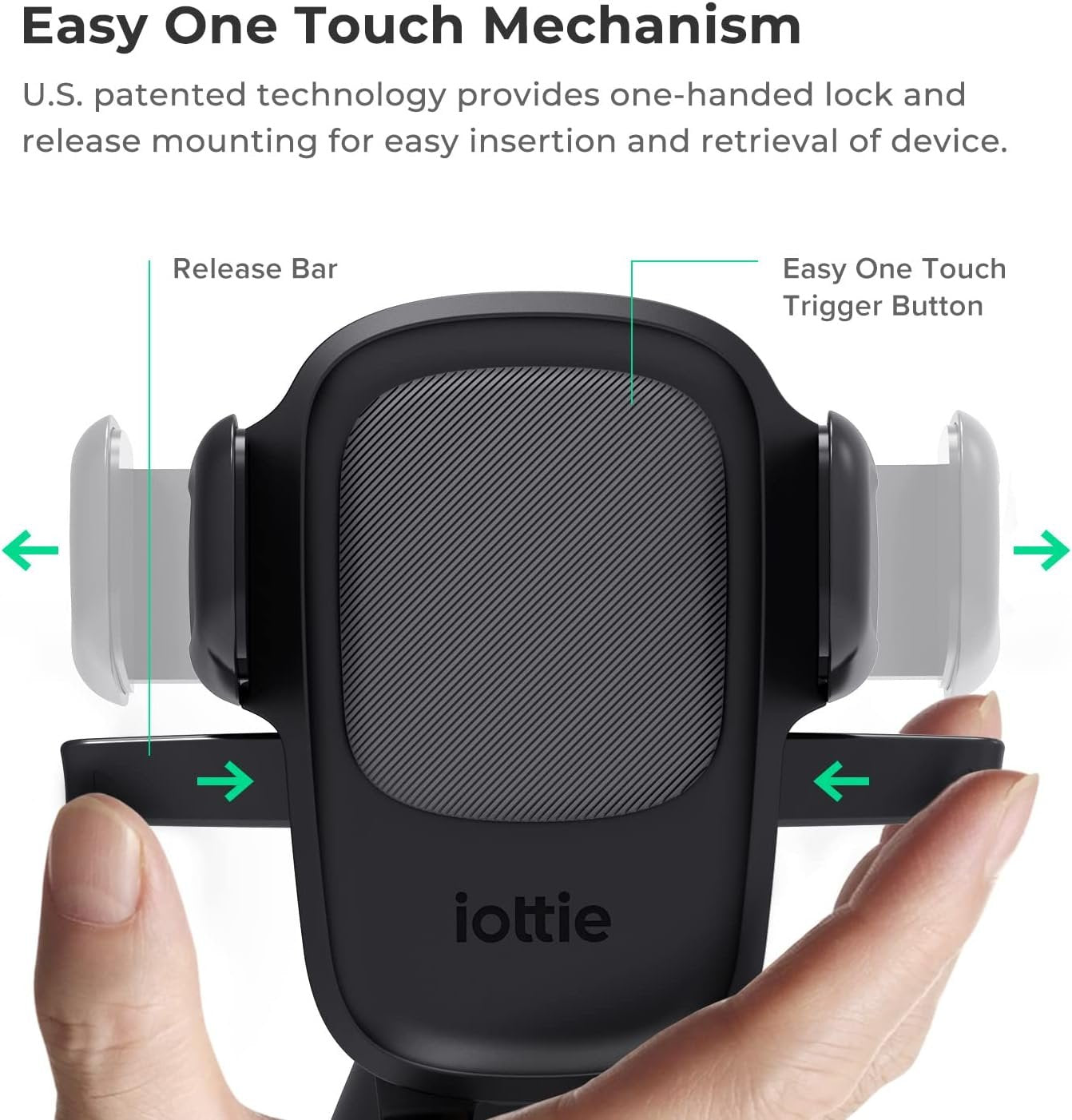 iOttie Easy One Touch 5 Air Vent Universal Car Mount Phone Holder W/Flush Mount for iPhone, Samsung, Moto, Huawei, Nokia, LG, Smartphones