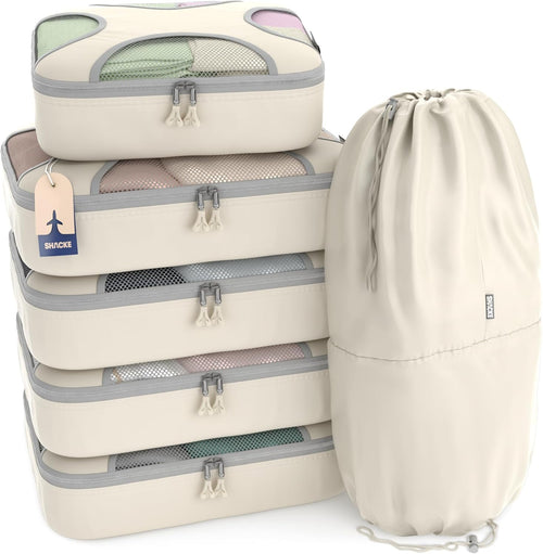 Shacke Pak - 5 Set Packing Cubes - Medium/Small – Luggage Packing Travel Organizers