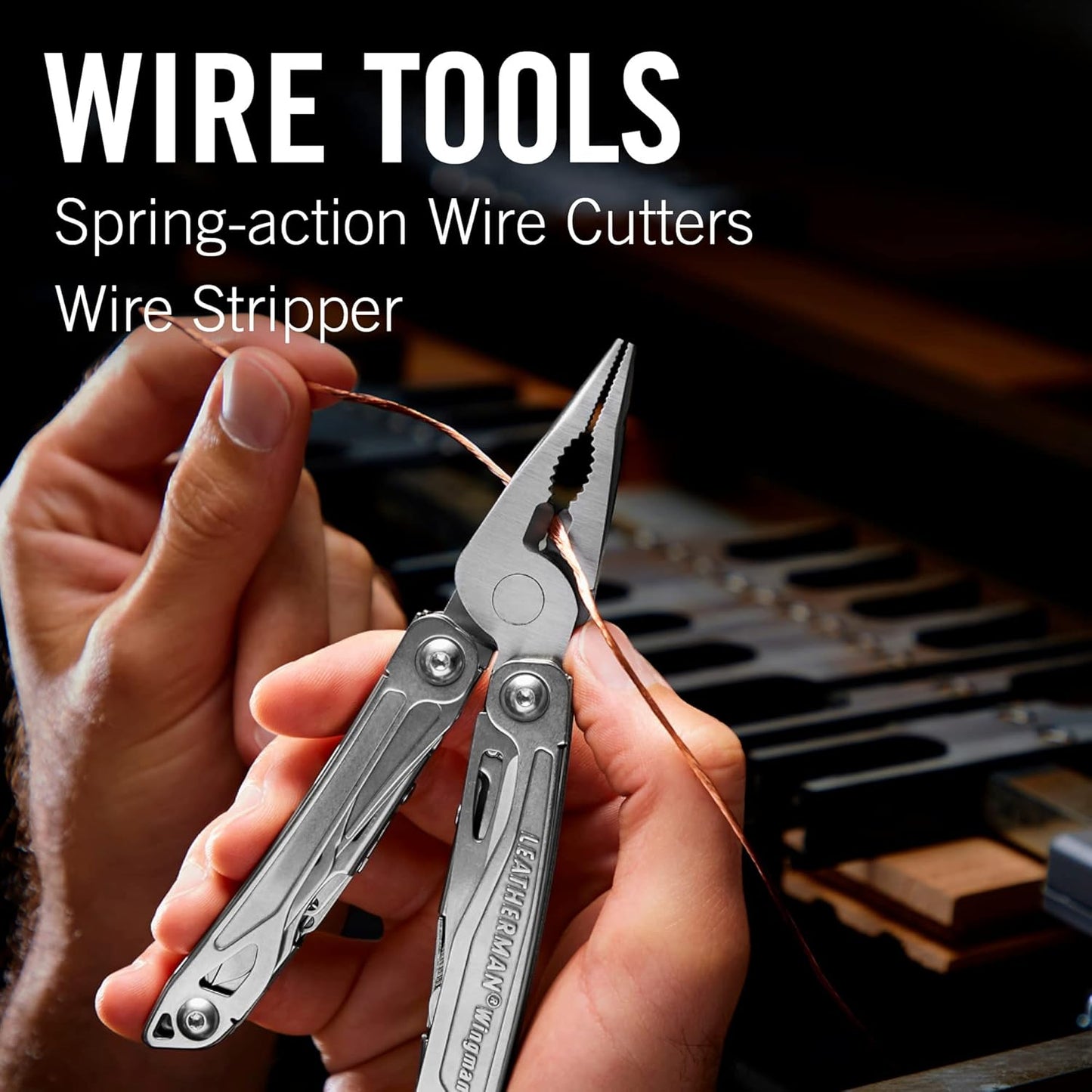 LEATHERMAN, Wingman Multitool with Spring-Action Pliers and Scissors, Stainless Steel with Nylon Sheath