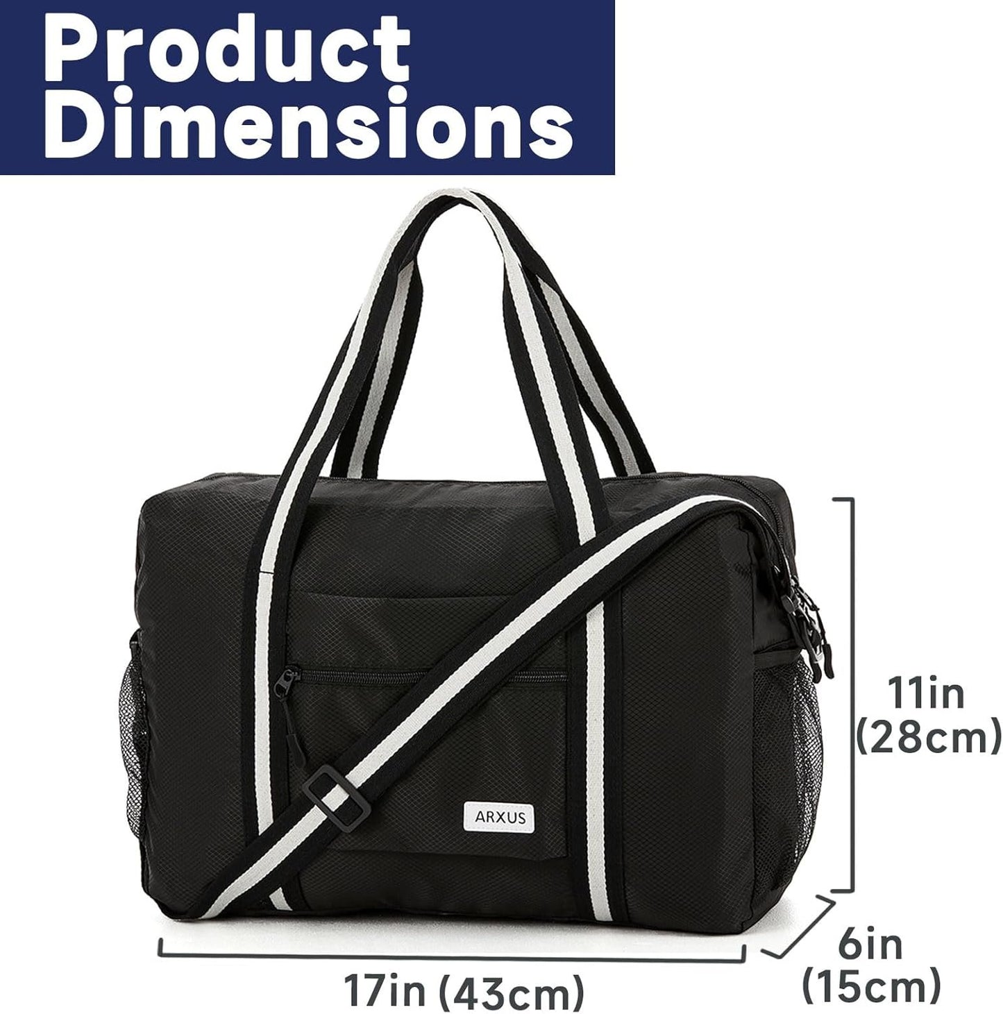 Arxus Travel Lightweight Waterproof Foldable Storage Carry Luggage Duffle Tote Bag