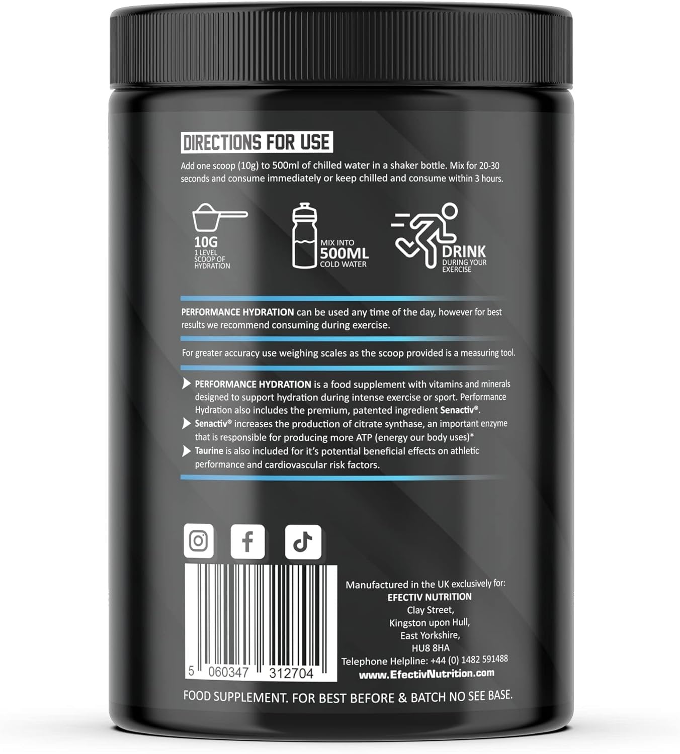 Performance Hydration, Strawberry & Kiwi - 600g