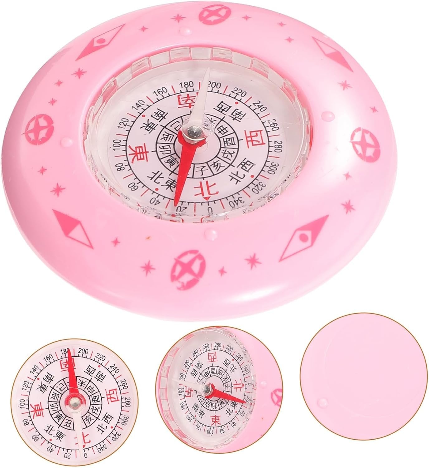 Yardwe Mini Outdoor Compass Plastic Metal Student Survival Gear Portable for Hiking Random Color