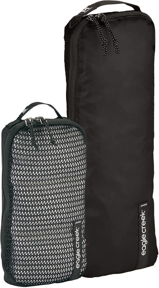 Eagle Creek Pack-It Slim Packing Cubes Set - Durable, Ultra-Lightweight and Water-Resistant Ripstop Fabric Luggage Organizer Bags Built to Fit in Tight Spaces, Black