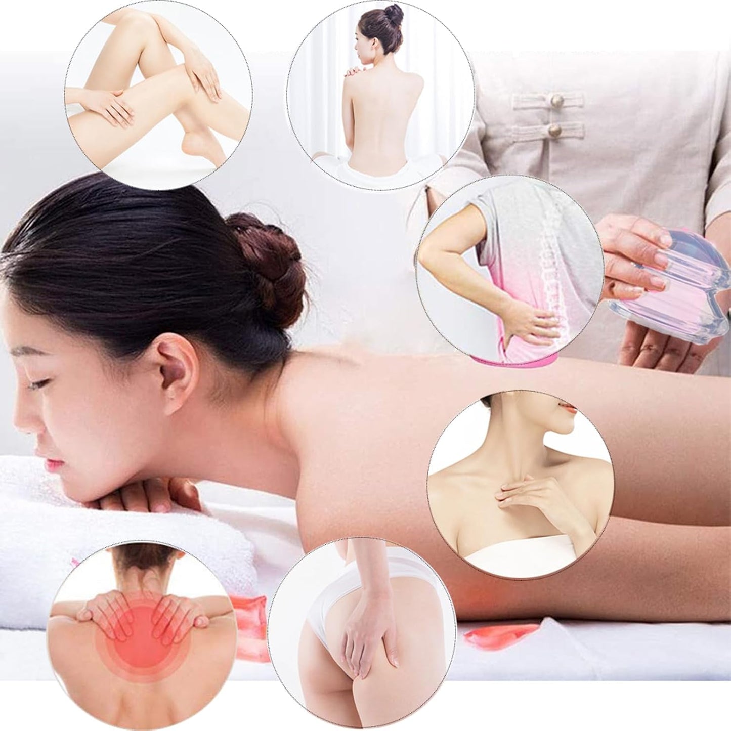 Shinefuture Cupping Therapy Set, Massage Cupping Therapy Sets,Silicone Cupping Therapy Sets ,Massager Tools for Joint Pain Relief, Self Silicone Massage Cups for Deep Muscle