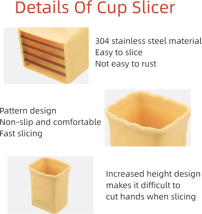 3 PCS Cup Slicer, 2025 New Egg Stainless Steel Strawberry Slicer, Egg Slicers, Strawberry Cutter, Premium Quickly Making Vegetable Salad Cutter, Craft Fruit Kitchen Tool