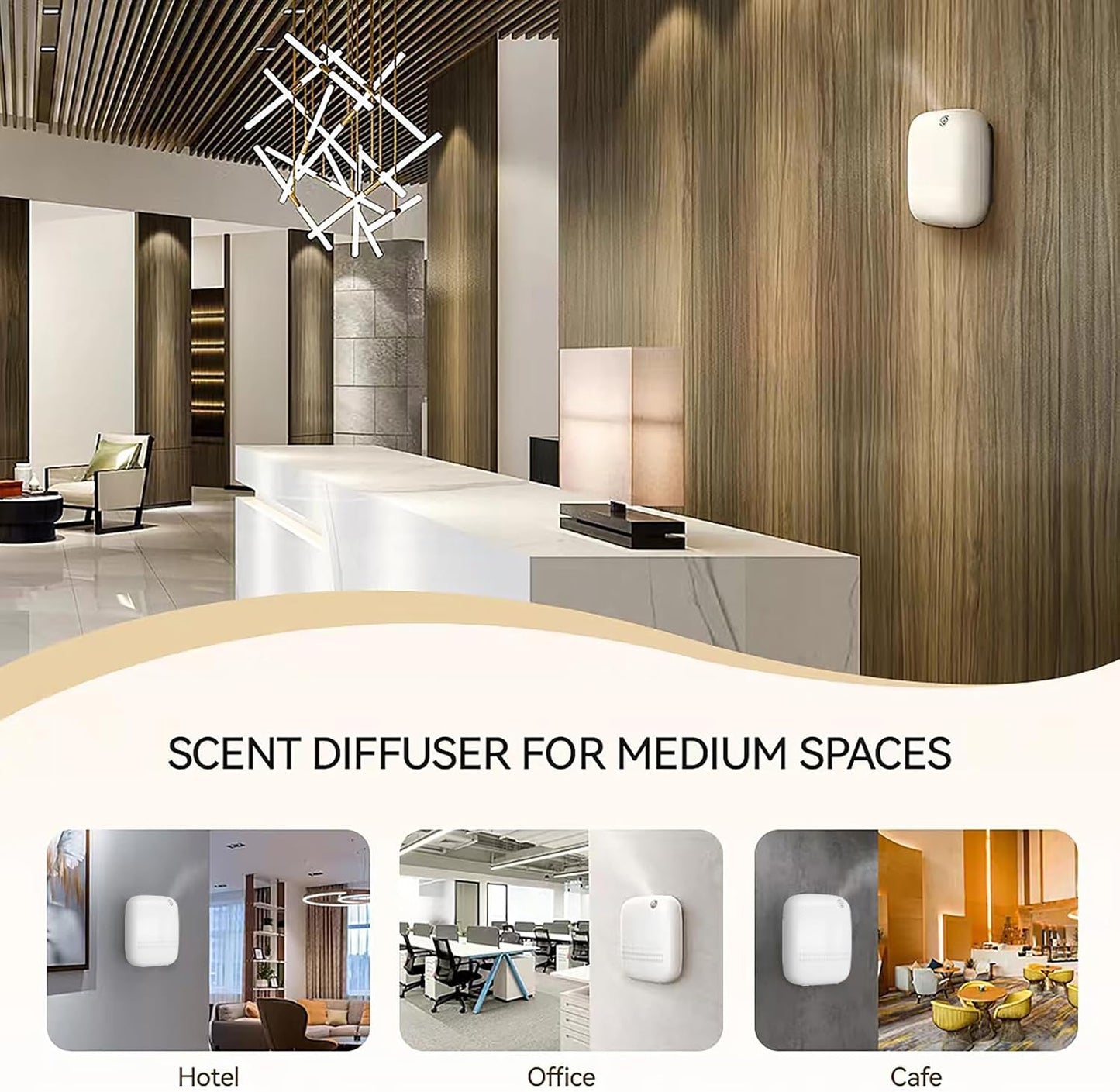 BAIESHIJI Upgraded Scent Air Machine for Home Cover Up to 2000 sq.ft, Hotel and Commercial Use Essential Oil Diffuser 400ML, Waterless Cold Air Diffuser for Home, Office