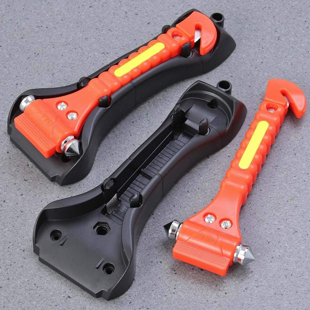 Kriture Escape Tool 4 Pack for Car, Auto Emergency Safety Hammer with Car Window Breaker and Seat Belt Cutter