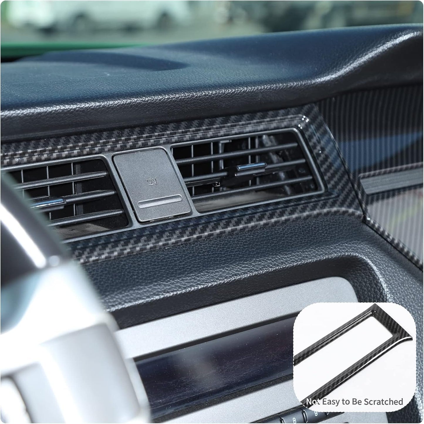RT-TCZ Carbon Fiber Center Console Dashboard Panel Trim Cover Kit Meter Frame Decoration Interior Accessories for Ford Mustang 2010-2014