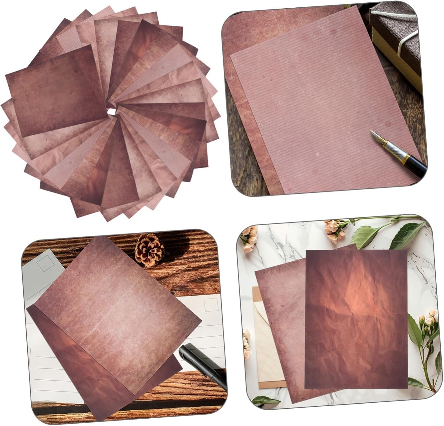 Tofficu Antique Old Fashioned Papers Vintage Aesthetic Stationery Paper Thick Writing for Printing Letter Writing DIY Crafts