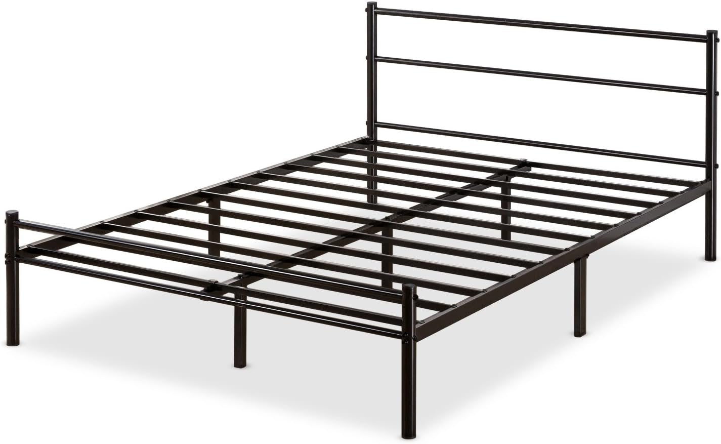 Zinus King Bed Frame - Geraldine 12 inch Black Metal Platform Bed Frame with Headboard and Footboard - No Box Spring Needed, Under Bed Storage Space, Easy Assembly, Durable Steel Slat Support, King