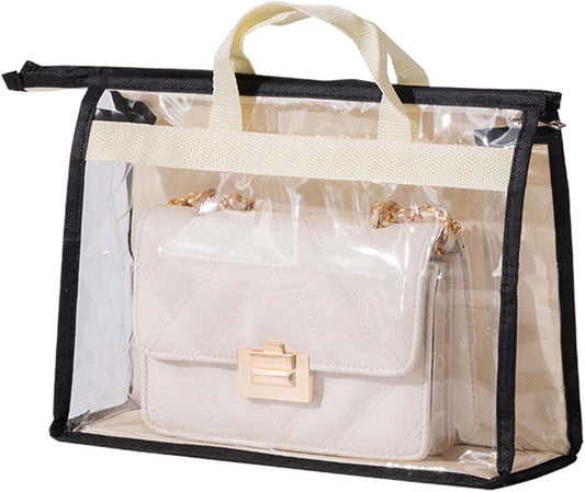 Clear Purse Protector Bag | Purse Storage Bag Organization for Hanging Closet with Zipper and Handle - Dust Bags for Wall Hanging, Purse Storage Organizer for Closet Pochy