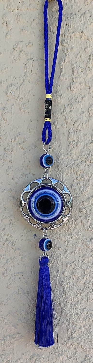 LUCKBOOSTIUM Lucky Eye Wheel of Fortune Wall and Door Hanging Ornament with Gold Metal Chain