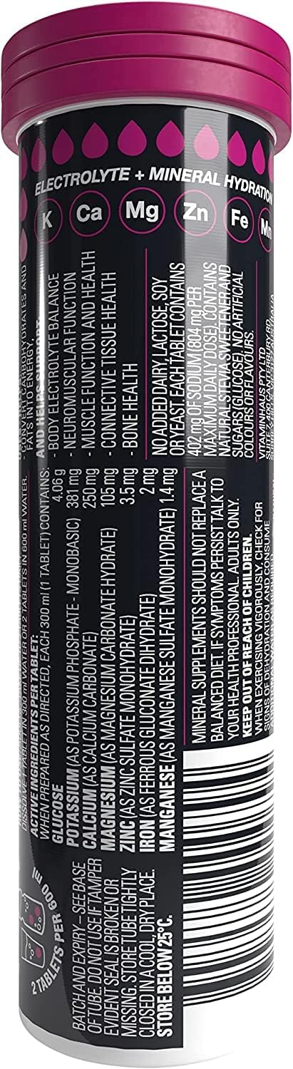 VOOST Effervescent Sport Hydration Berry Effervescent Tablets 60 Pack (6x10)