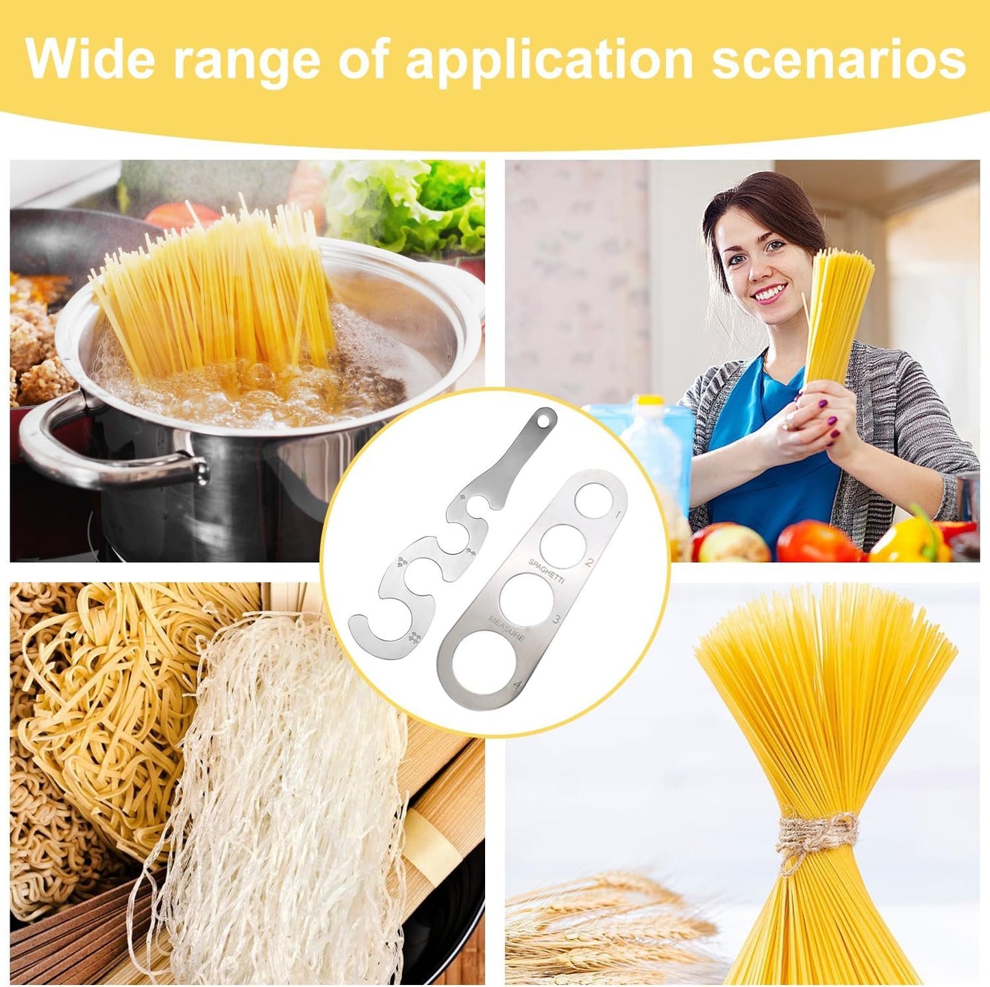 Measuring Spaghetti Tool, Pasta Measure Noodle Portion, 1-4 Adults Noodle Portion Measurement, Noodle Control Gadgets for Kitchen Cooking Tool