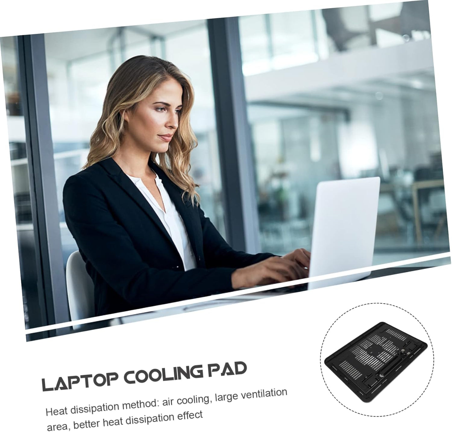 DOITOOL Laptop Cooling Pad with Silent Fan Ultra Thin Design for Laptops USB Powered Notebook Cooler Lightweight and Portable Laptop Stand for Enhanced Heat Dissipation