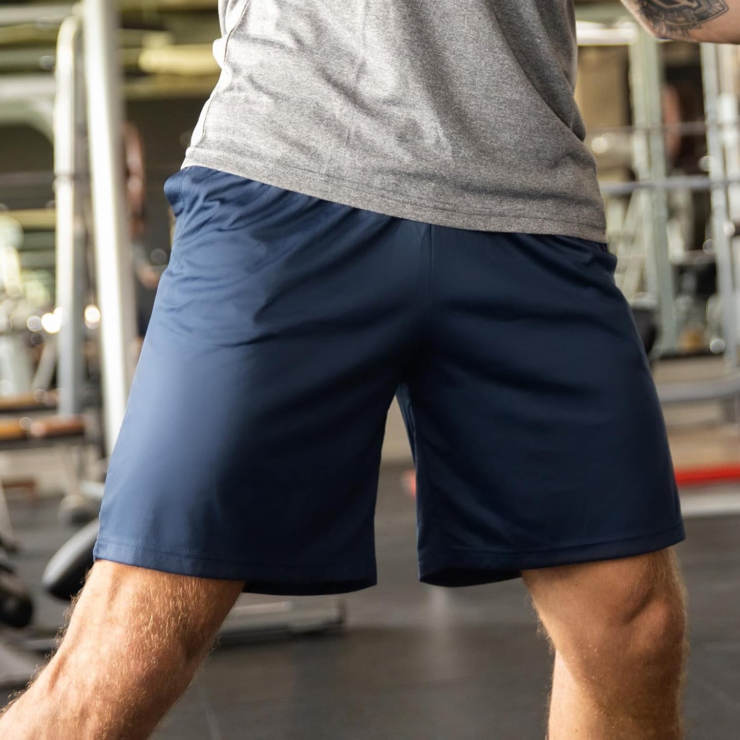 ZENGVEE 3 or 5 Pack Mens Gym Running Shorts Quick Dry Workout Athletic Training Fitness Shorts with Pockets