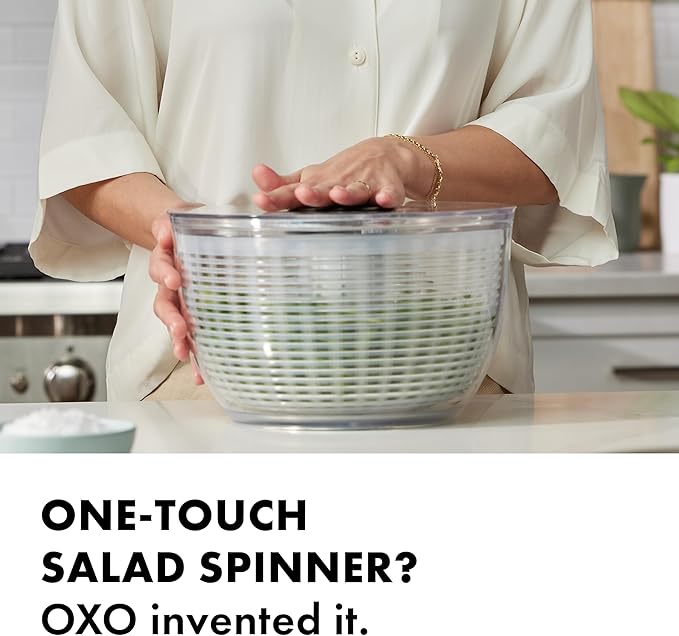 OXO Good Grips Large Salad Spinner - 6.22 Qt., White
